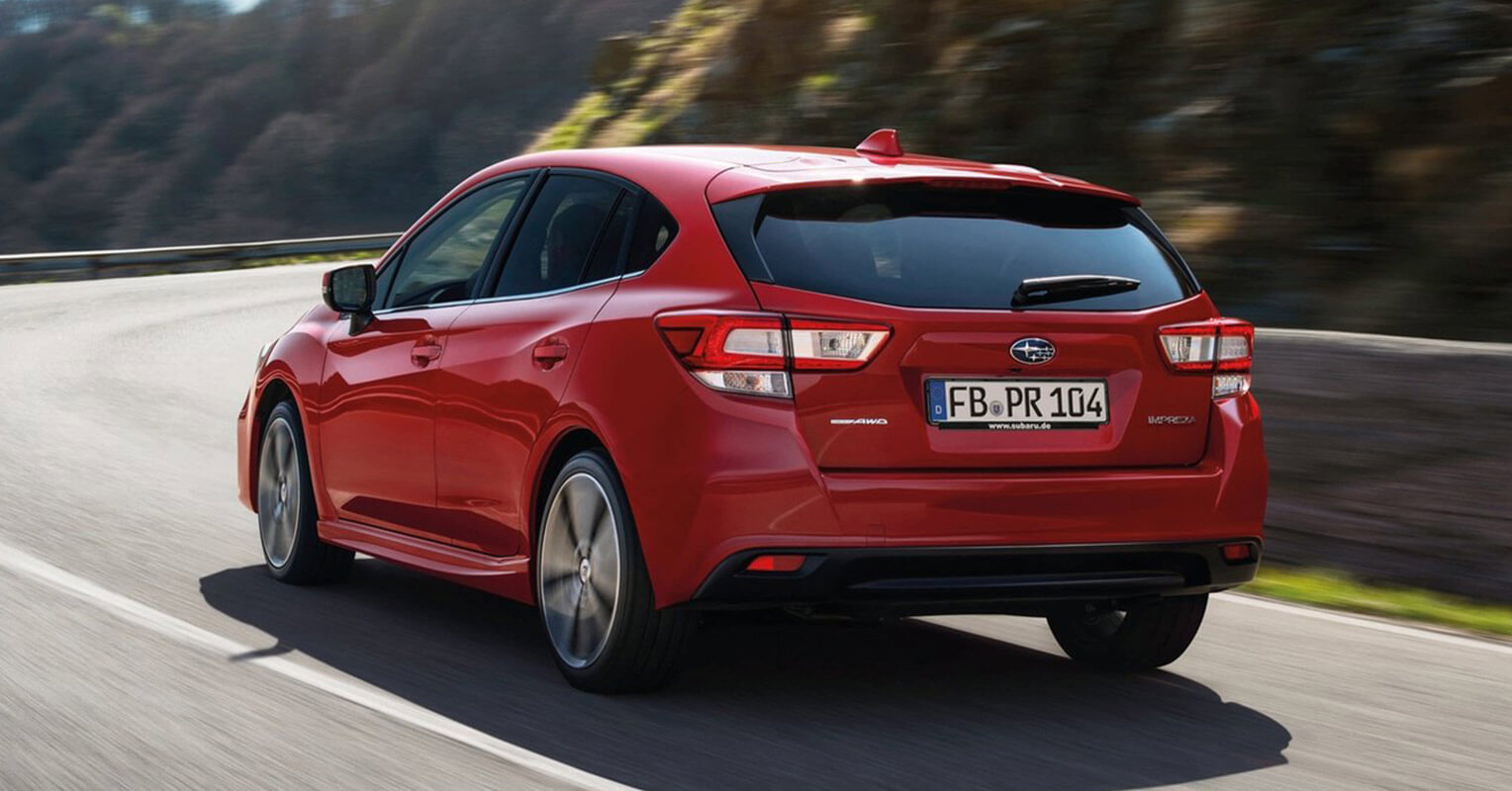 Trasera del Subaru Impreza 2018