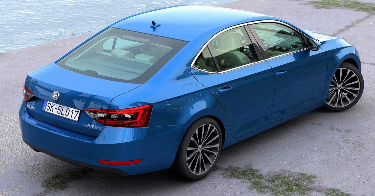 Trasera del Skoda Superb 2018