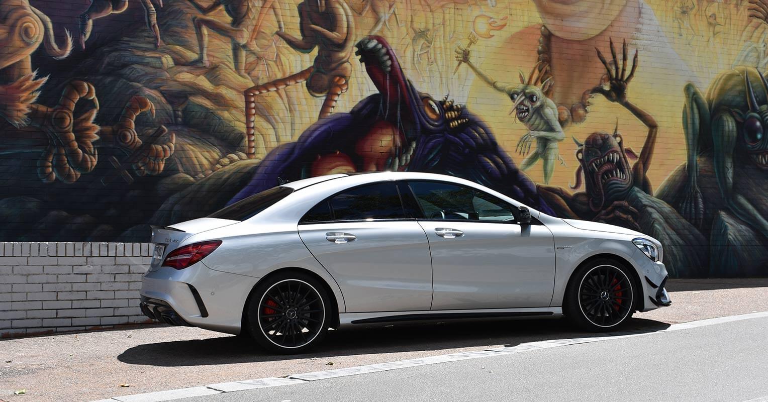 Lateral del Mercedes-AMG CLA 45