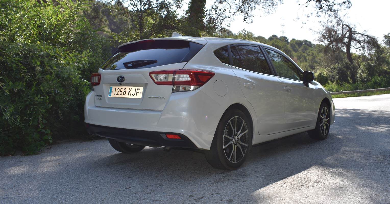 Trasera del Subaru Impreza 2018